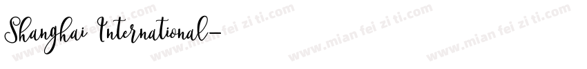 Shanghai International字体转换